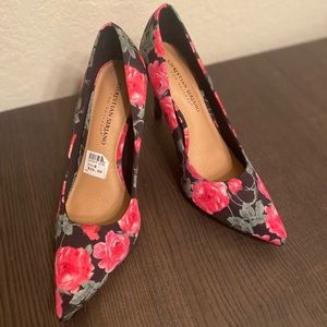 Christian Siriano Floral Heels